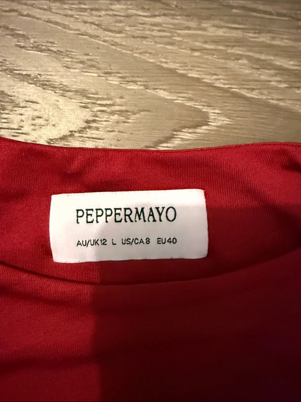 Peppermayo Scarlet Red Twist-Cut Mini Dress - Picture 2 of 3